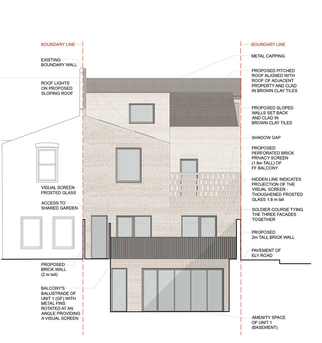 Canterbury Road Proposed Front And Rear Elevation