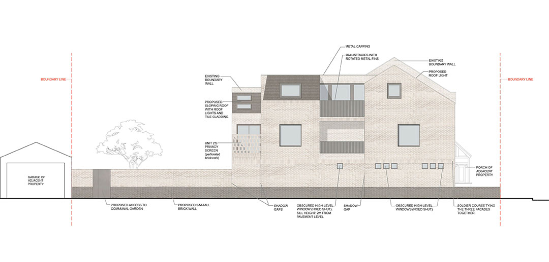 Canterbury Road Proposed Side Elevation