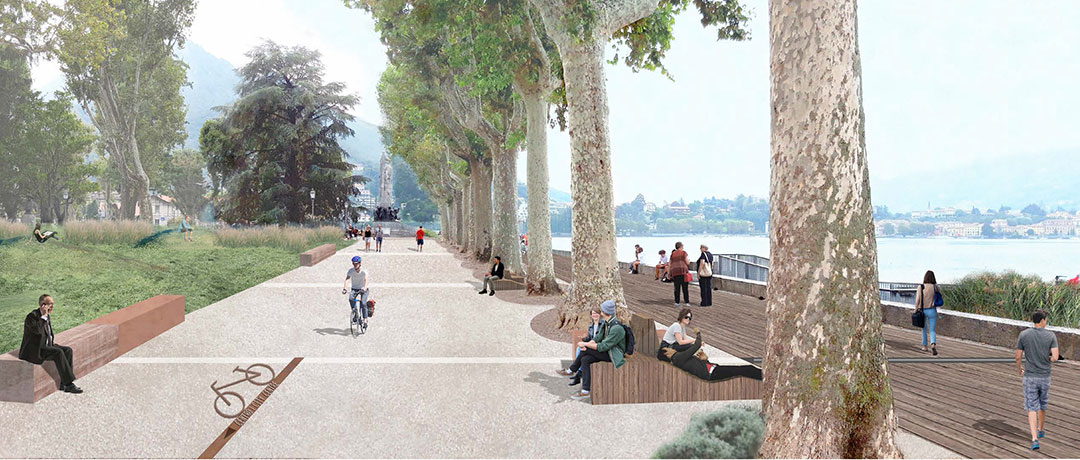 Imagination for new waterfront in Lecco
