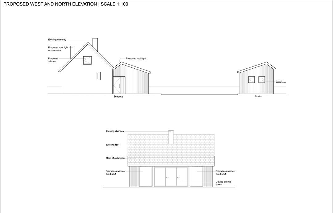Jemnice Proposed West North Elevation