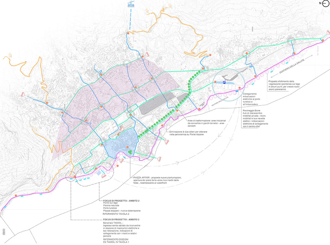Lecco Waterfront Map