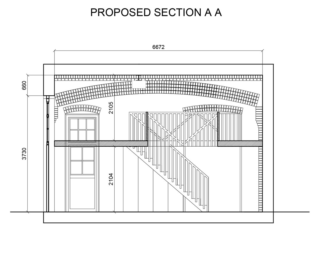 Tabard center proposed section a a