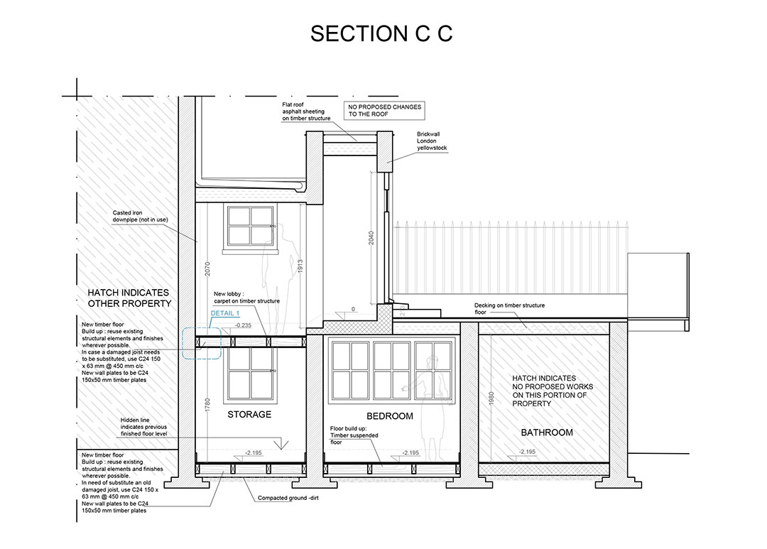 Tabard center section c c