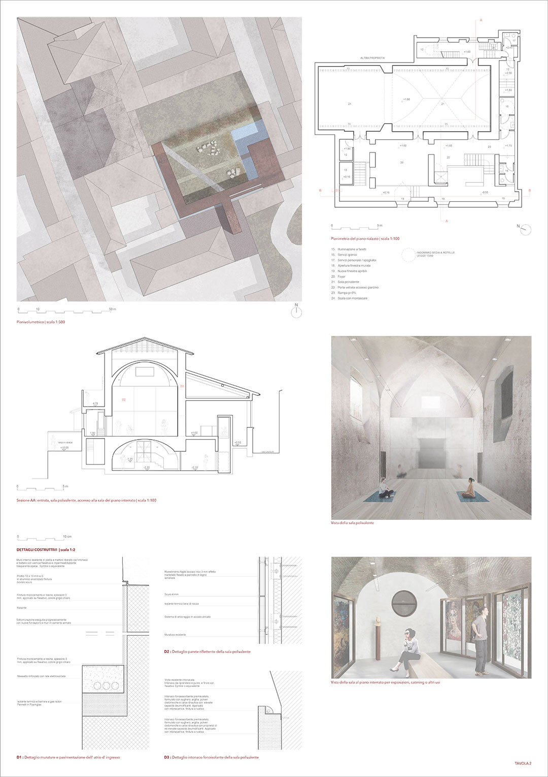 new connections between the Council hall and via Cavour
